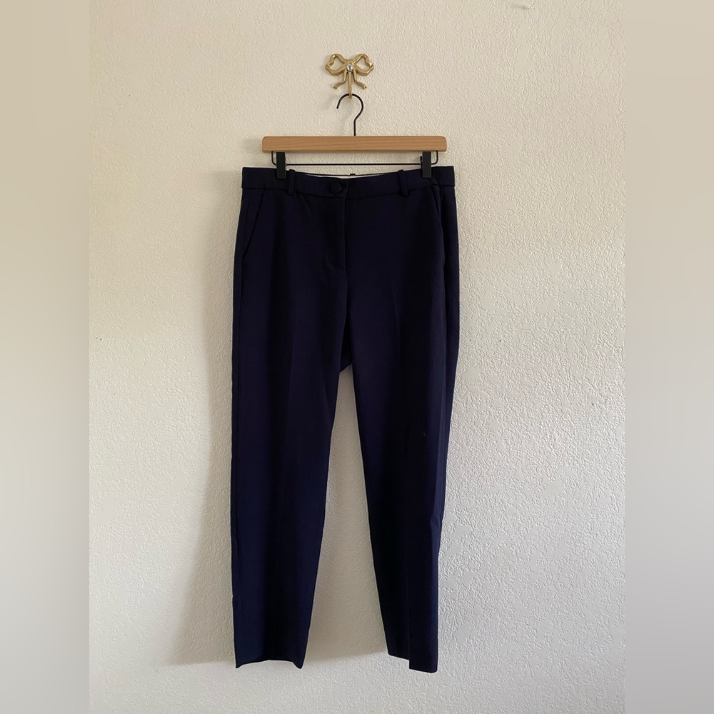 J. Crew High Rise Cameron Pants Women’s Size 10 Navy Blue  Interview Career